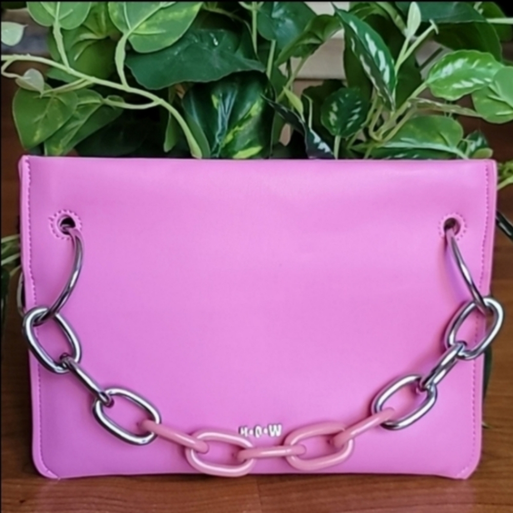 Pink Chain Shoulder Bag